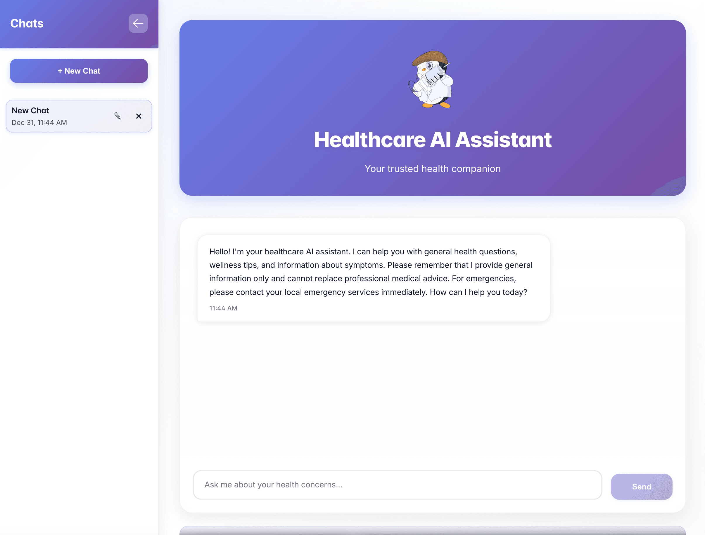 Screenshot or preview of HealthCareAI